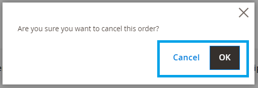 Confirm cancellation when prompted
